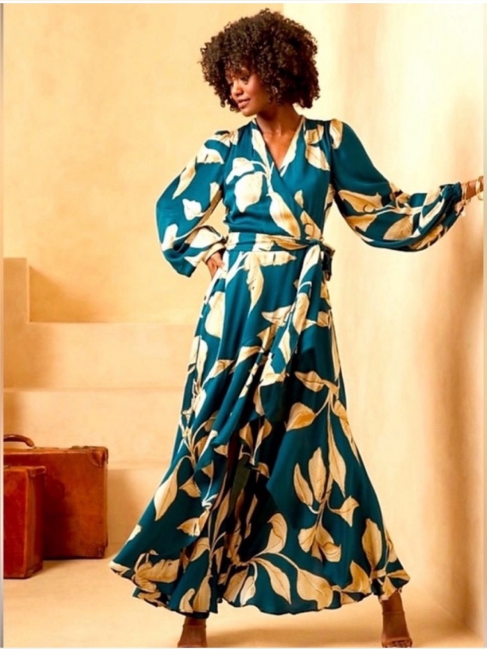 Banana Republic Satin Wrap Dress S NWT